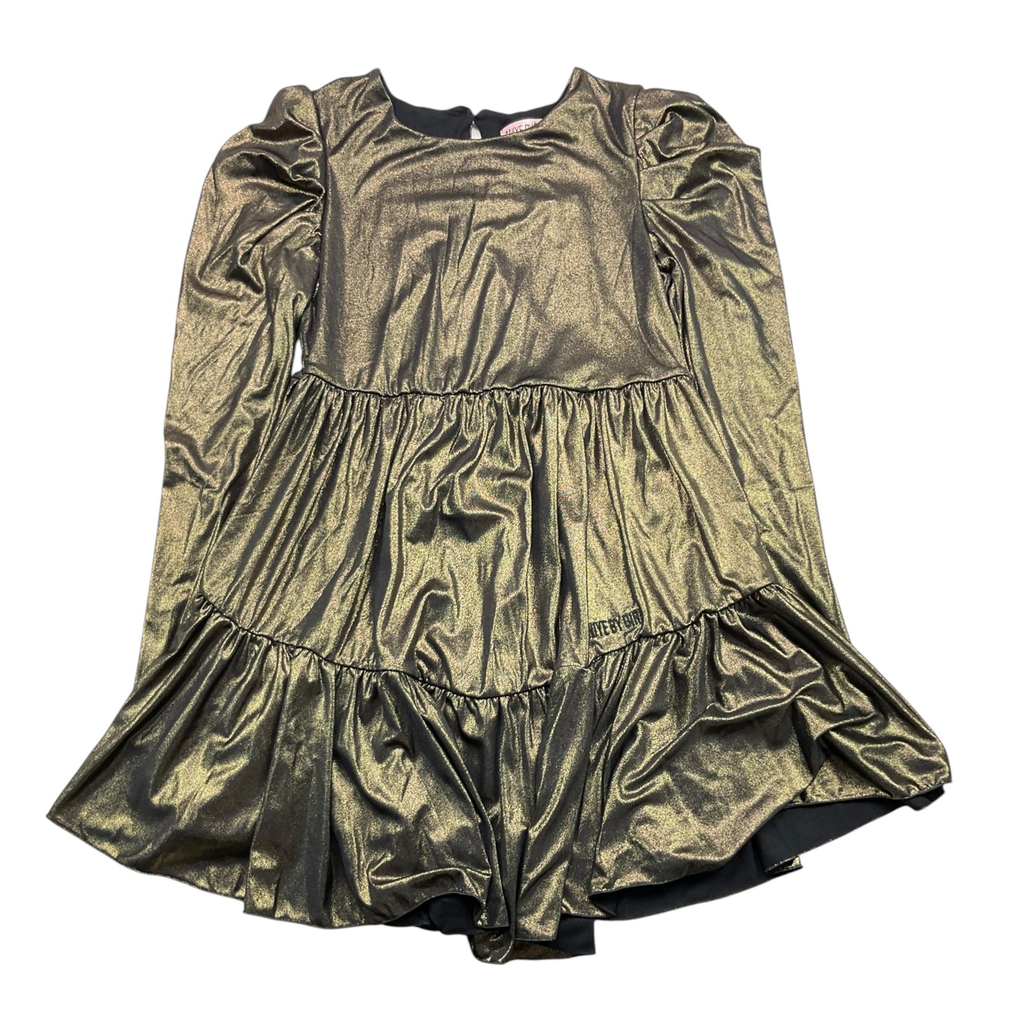 ANIYE BY GIRL abito tinta unita con balze Bronzo per Bambina 032457 BRONZO ANIYE BY GIRL 