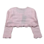 J.O. Milano Coprispalle Tinta Unita con Ricami per Neonata 573X1 ROSA J.O. MILANO 