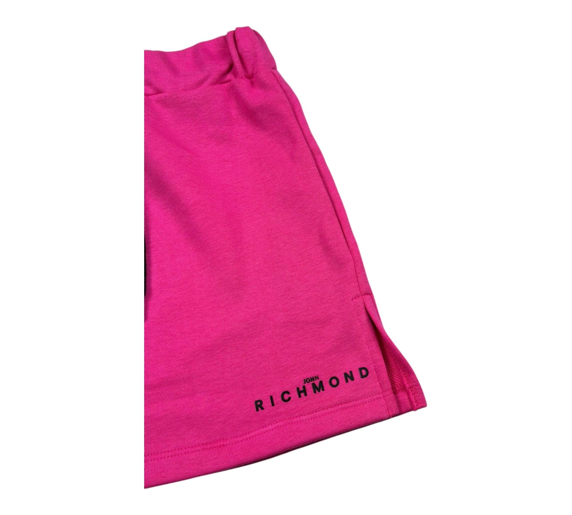 John Richmond Gonna Tinta Unita con Stampa per Bambina RGP26021GO FUXIA JOHN RICHMOND 