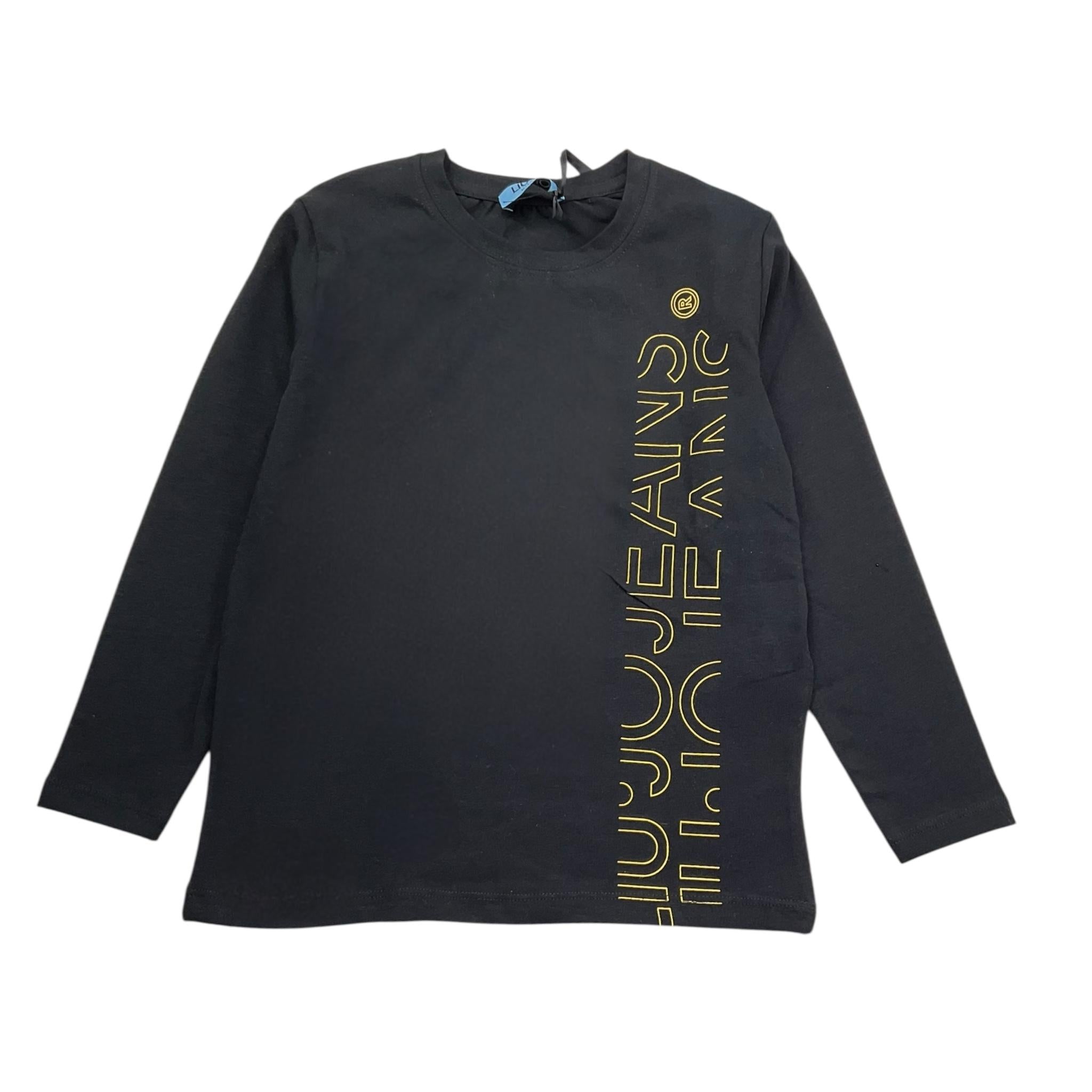 Liu Jo Shirt Girocollo Tinta Unita con Stampa per Bambino QF3109 NERO LIU JO 