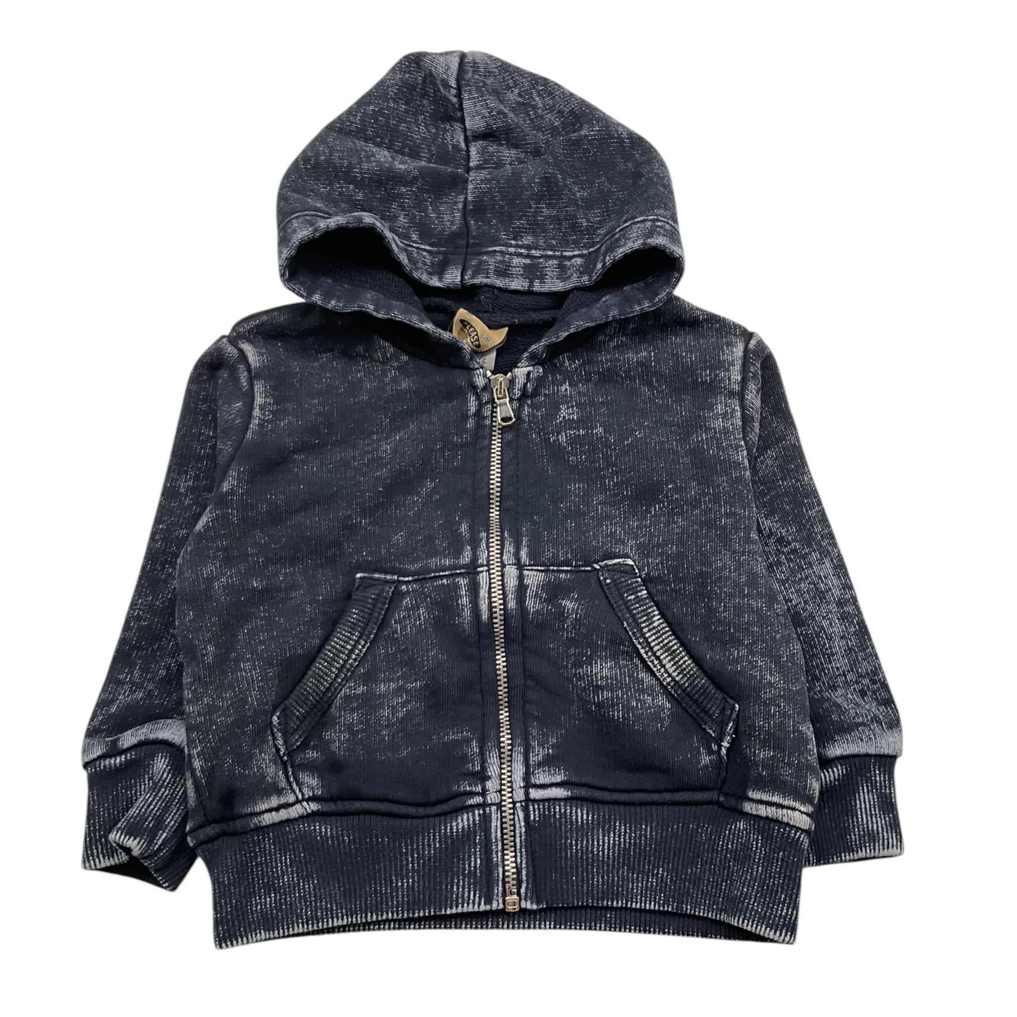 PLEASE felpa cn zip e cappuccio tinta unita Blu per Neonato LK38040B13 BLU PLEASE 