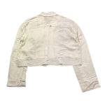 Please Camicia Tinta Unita con Profili In Contrasto per Bambina JB05300G73 PANNA PLEASE 