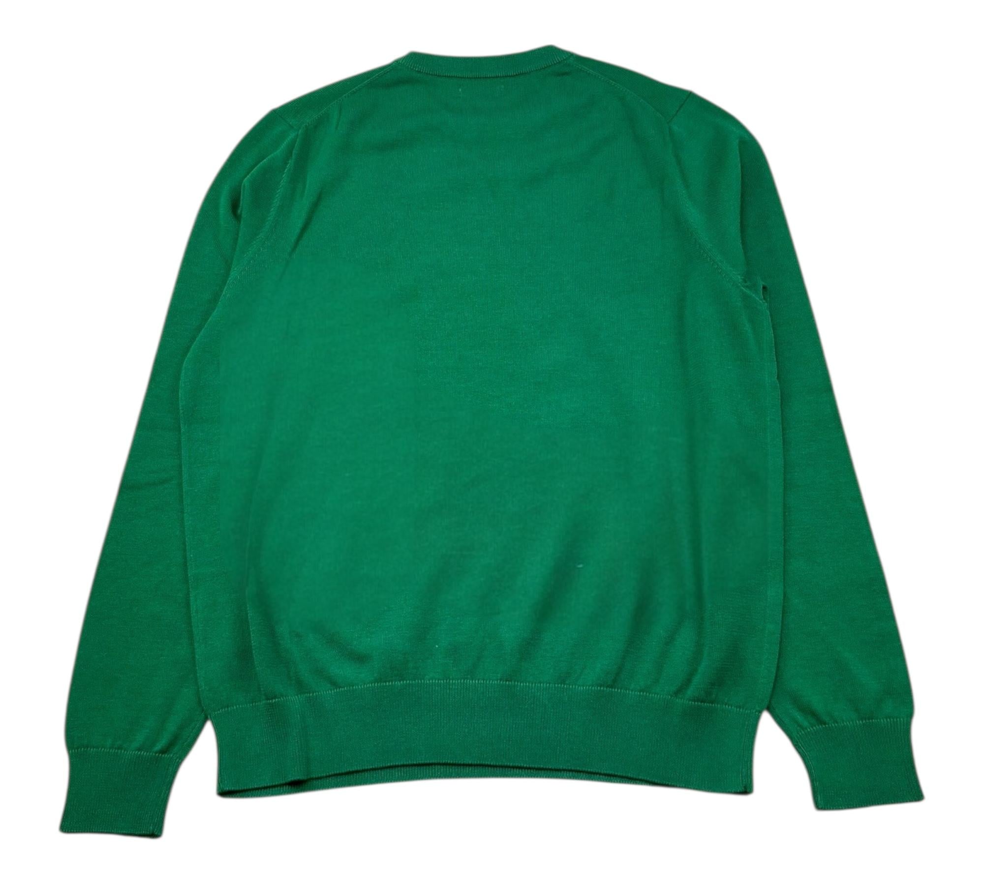 Sun68 Maglia Girocollo Tinta Unita con Logo per Bambino K33301 VERDE SUN68 