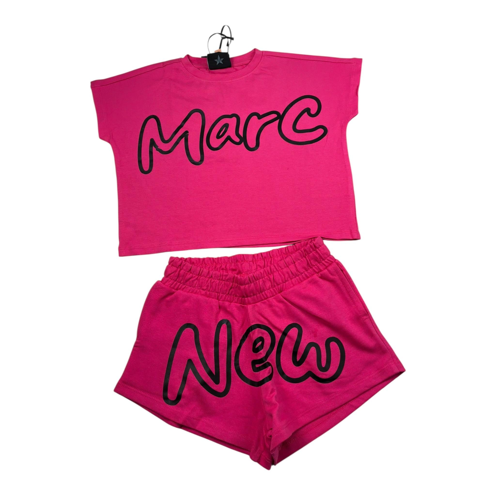 Marc Ellis Completo 2 Pezzi T-Shirt-Short Fuxia per Bambina JMJCM01236X FUXIA MARC ELLIS 