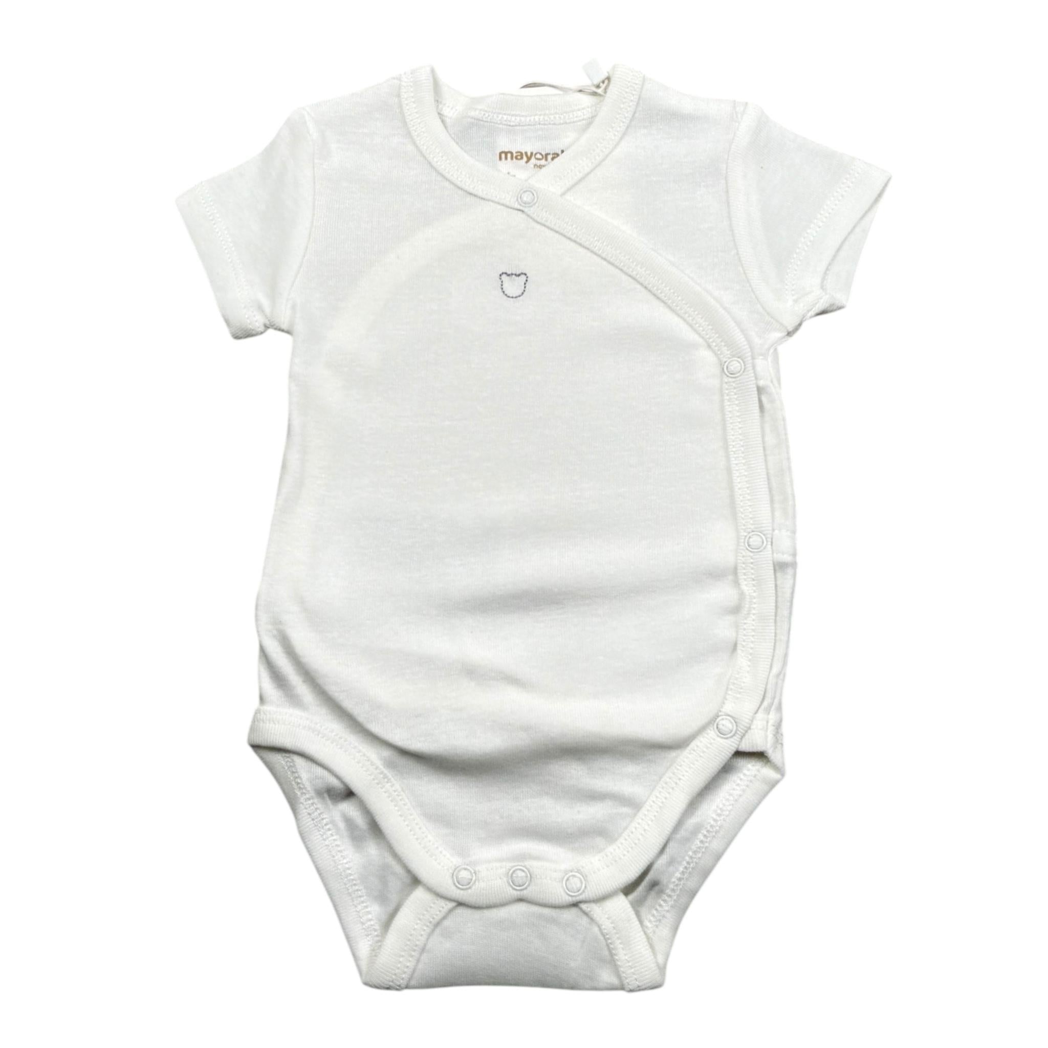 Mayoral Body Mezza Manica Tinta Unita per Neonato 2707MM BIANCO MAYORAL 