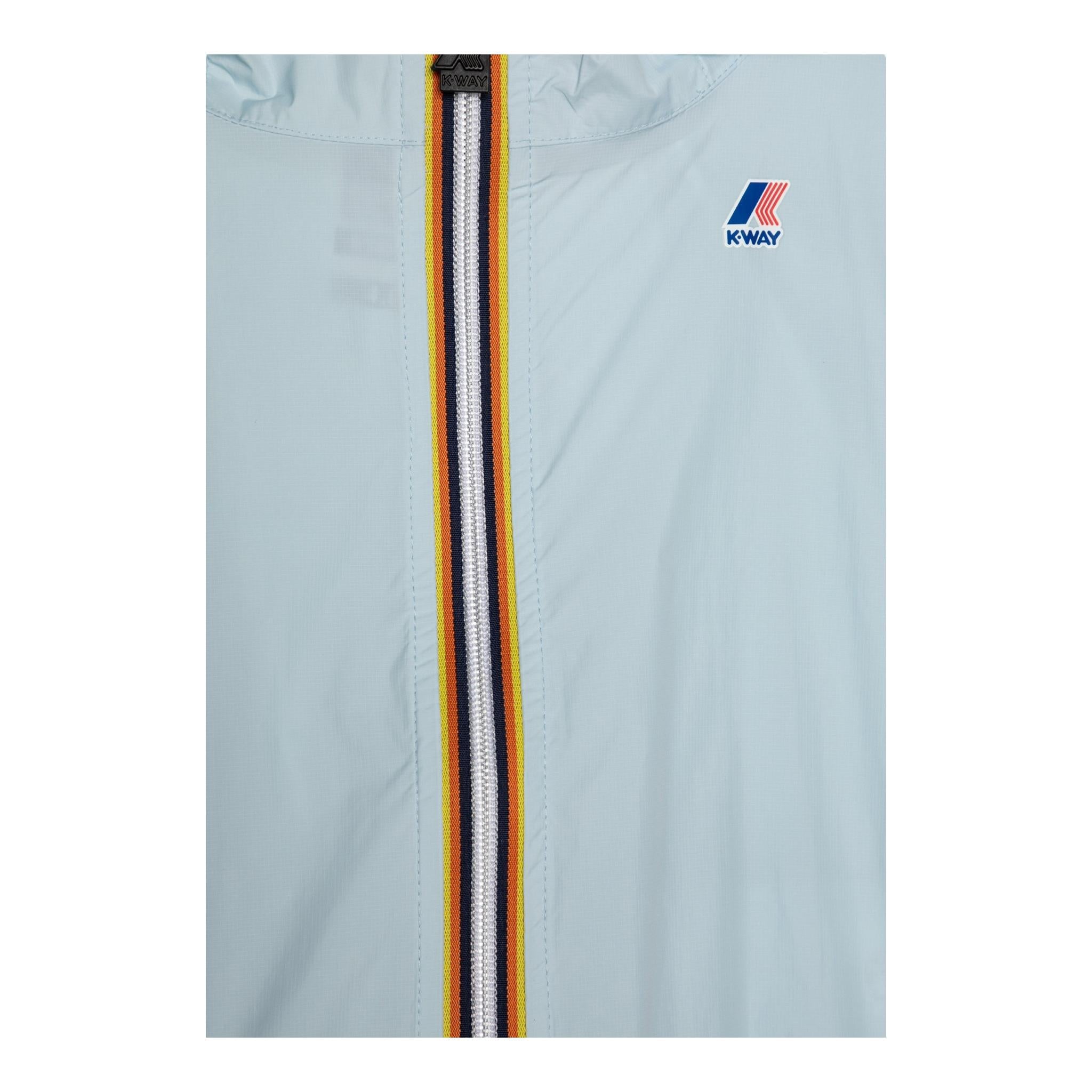 K-Way Giubbino Tinta Unita con Cappuccio per Bambino K61336WX AZZURRO K-WAY 