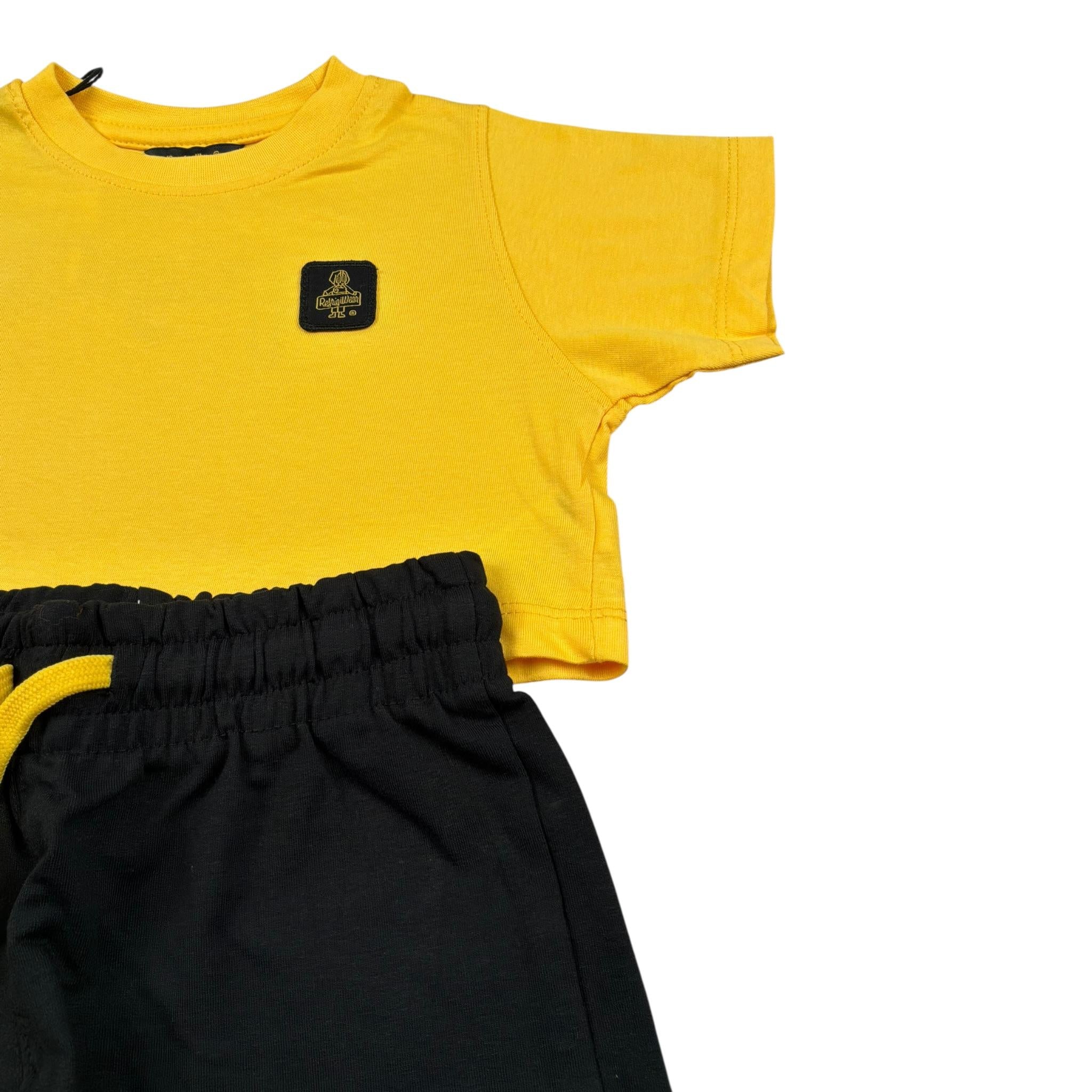 Refrigiwear Completo 2 Pezzi Bicolore T-Shirt-Shorts per Neonata RG1470W25NXX GIALLO/NERO REFRIGIWEAR 