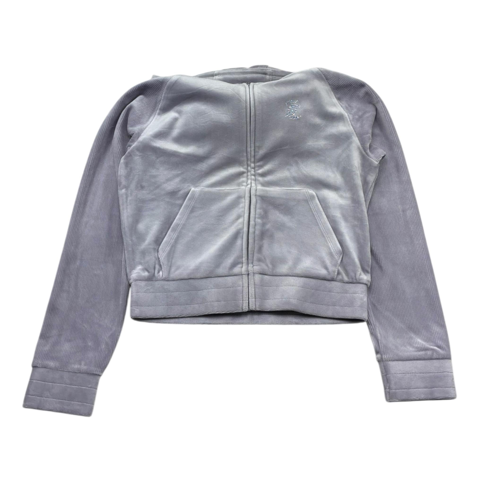 Juicy Couture Felpa Tinta Unita con Zip E Cappuccio per Bambina JBX6604 LILLA JUICY COUTURE 