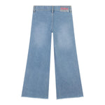 BillIEBLUSH jeans tinta unita con paillettes Azzurro per Bambina U20454 AZZURRO BillIEBLUSH 