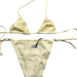 Matinée Costume 2 Pezzi Triangolo-Slip Tinta Unita per Bambina CC30211 PANNA MATINÉE 