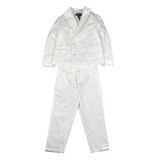 Please Completo 2 Pezzi Giacca-Pantalone Tinta Unita per Bambino EB00001073 BIANCO PLEASE 