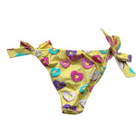 Saint Barth Costume Modello Slip Tinta Unita con Stampa per Bambina 00635L GIALLO SAINT BARTH 