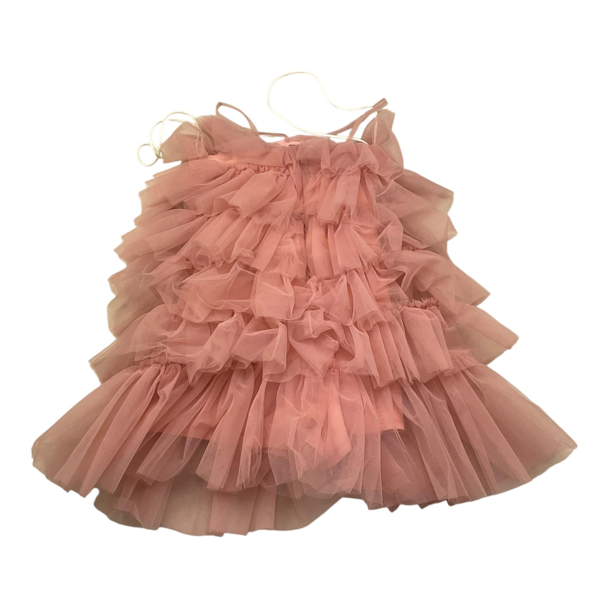 Pinko Abito Bretelline Tinta Unita In Tulle per Bambina KTA004 ROSA PINKO 