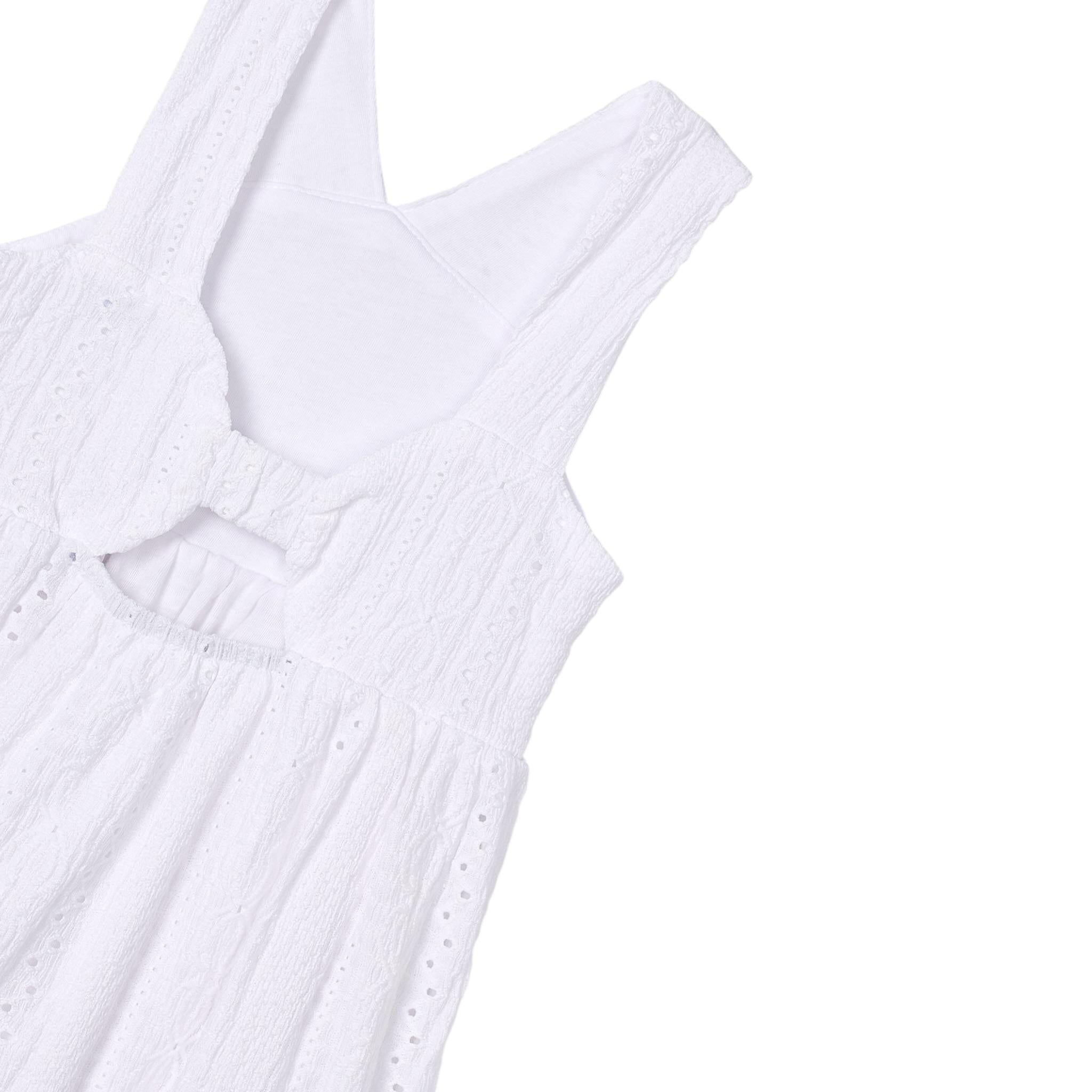 Mayoral Abito Giromanica tinta unita con Trafori Bianco per Bambina 3962 BIANCO MAYORAL 