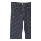 STELLA McCARTNEY jeans tinta unita cn stampa logo Blu per Bambina TV6D00 BLU STELLA McCARTNEY 