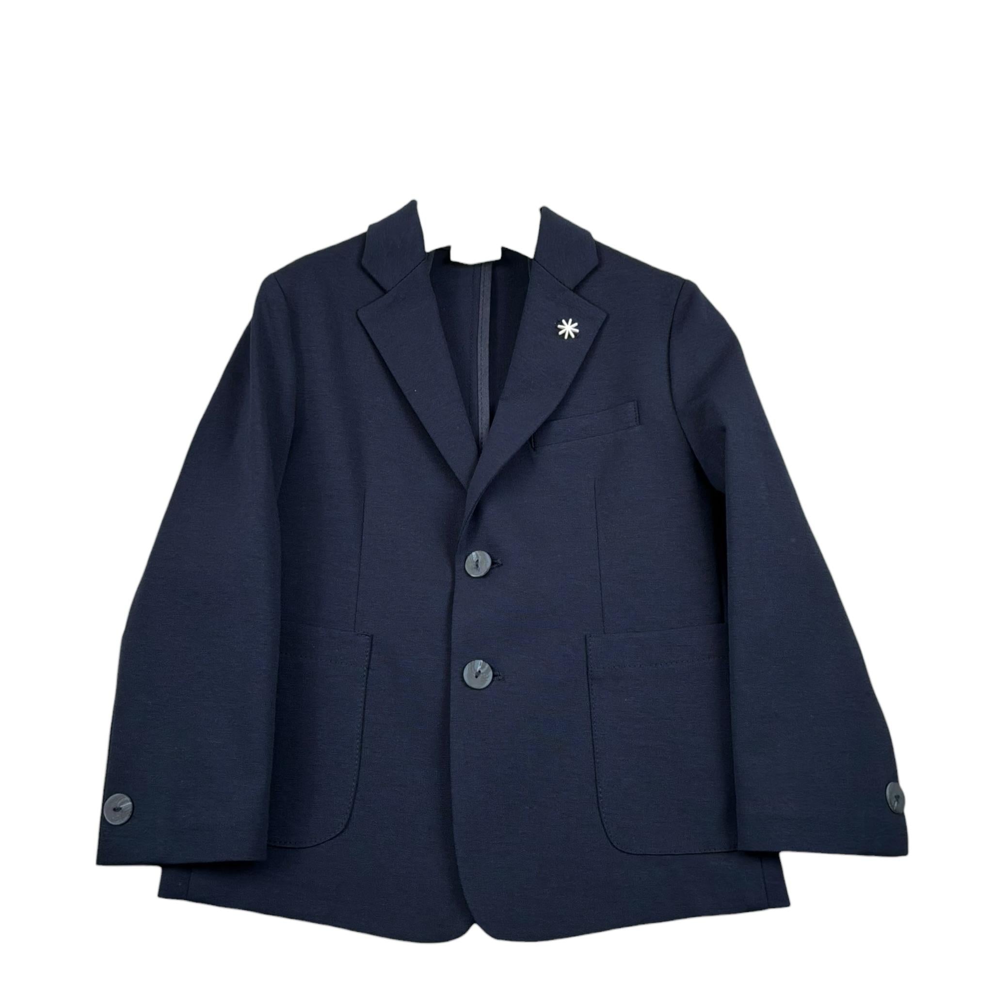 Manuel Ritz Giacca tinta unita con Logo Blu per Bambino MR2927X BLU MANUEL RITZ 