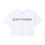 Marc Jacobs T-Shirt Girocollo Tinta Unita con Stampa per Bambina W60461 BIANCO MARC JACOBS 