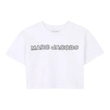 Marc Jacobs T-Shirt Girocollo Tinta Unita con Stampa per Bambina W60461 BIANCO MARC JACOBS 