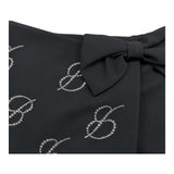 MISS BLUMARINE short tinta unita con elastico in vita e brillantini Nero per Bambina IF4018X NERO MISS BLUMARINE 
