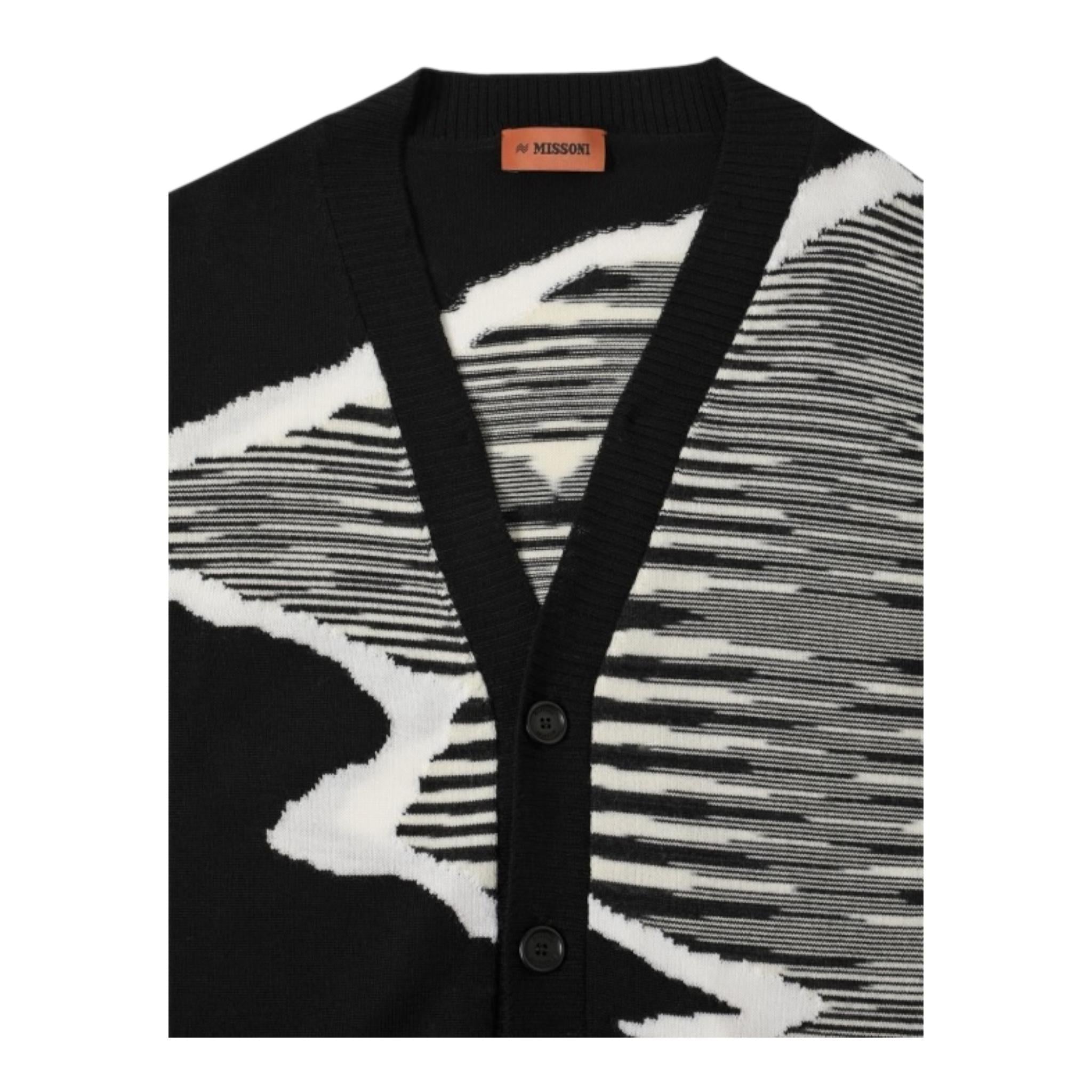 MISSONI cardigan tinta unita con fantasia Nero per Bambina MT9R30 NERO MISSONI 