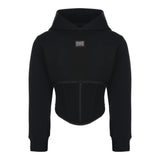 Dolce & Gabbana Felpa Tinta Unita con Cappuccio per Bambina L5JW9RG7KN5 NERO DOLCE & GABBANA 