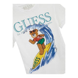 Guess T-Shirt Girocollo Tinta Unita con Stampa per Bambino N5GI04K8HM4X BIANCO GUESS 