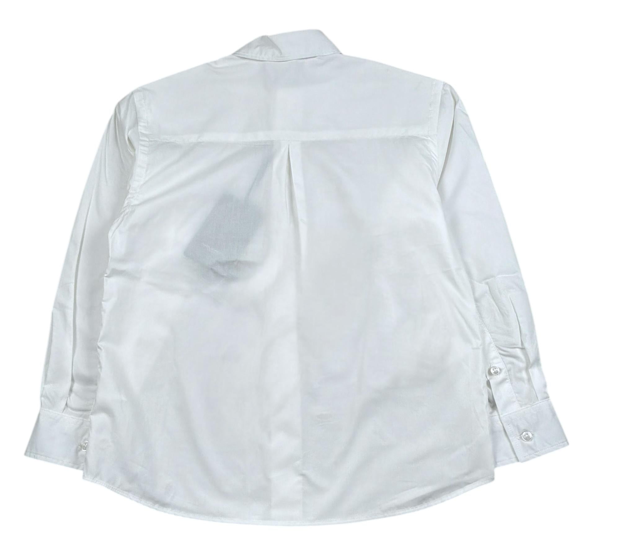 Paolo Pecora Camicia Manica Lunga Tinta Unita per Bambino PP4344 BIANCO PAOLO PECORA 