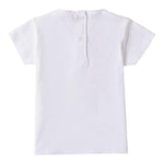 Sarabanda T-Shirt Girocollo Tinta Unita con Stampa per Bambina 0B236 BIANCO SARABANDA 
