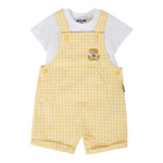 Moschino Completo 2 Pezzi T-Shirt-Salopette per Neonato MUG01D BIANCO/GIALLO MOSCHINO 