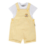 Moschino Completo 2 Pezzi T-Shirt-Salopette per Neonato MUG01D BIANCO/GIALLO MOSCHINO 
