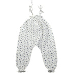 Petit Indi Tuta Intera Tinta Unita con Stampa Fiori per Neonata SS25B1235 BIANCO PETIT INDI 