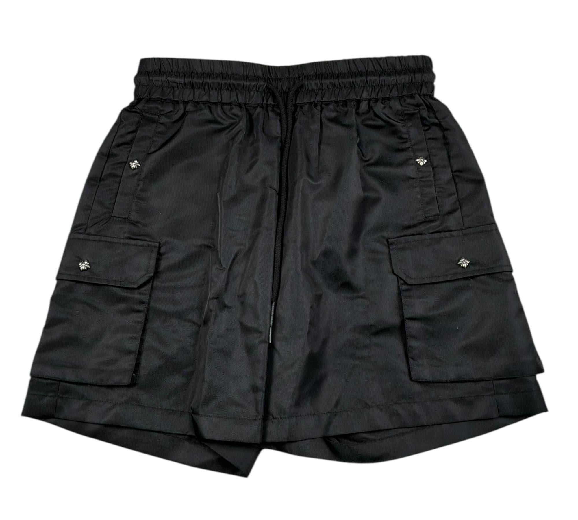 John Richmond Bermuda Tinta Unita con Elastico In Vita per Bambino RBP26152BE NERO JOHN RICHMOND 