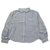 Tommy Hilfiger Camicia Manica Lunga Fantasia A Righe per Bambina KG0KG07622 BIANCO/AZZURRO TOMMY HILFIGER 
