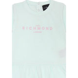 John Richmond Abito tinta unita con Stampa Verde Acqua per Neonata RIP25005VEXXX VERDE ACQUA JOHN RICHMOND 