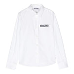 MOSCHINO camicia manica lunga tinta unita con stampa logo Bianco per Bambino HDC01X BIANCO MOSCHINO 