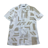 Antony Morato Camicia Tinta Unita con Fantasia Mezza Manica per Bambino MKSS00073X BIANCO ANTONY MORATO 