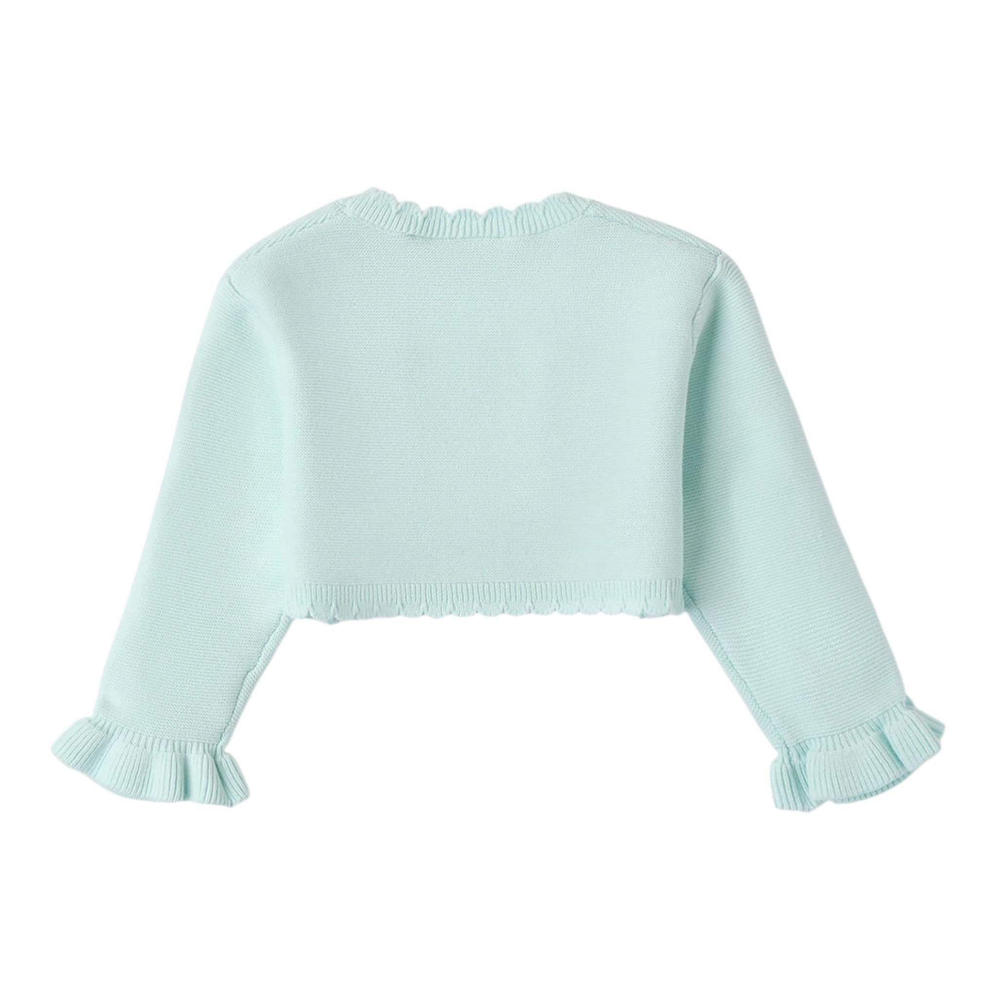 Sarabanda Coprispalle Tinta Unita con Applicazioni per Bambina 0B431X VERDE ACQUA SARABANDA 