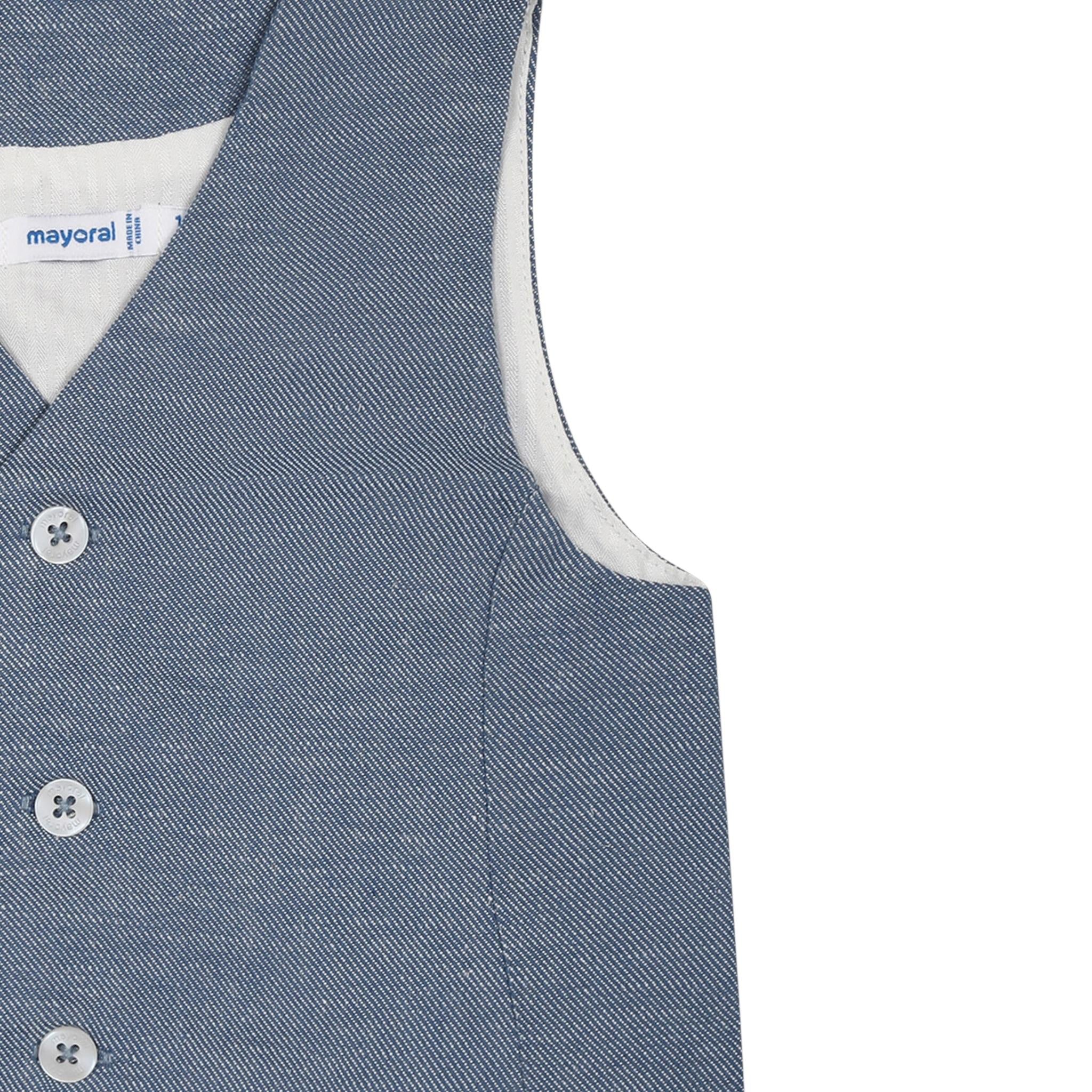 Mayoral Gilet tinta unita con Bottoni Blu per Neonato 1303X BLU MAYORAL 