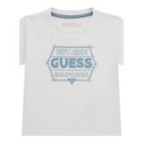 Guess T-Shirt Girocollo Tinta Unita con Stampa per Bambino N5RI25K8HM4 BIANCO GUESS 