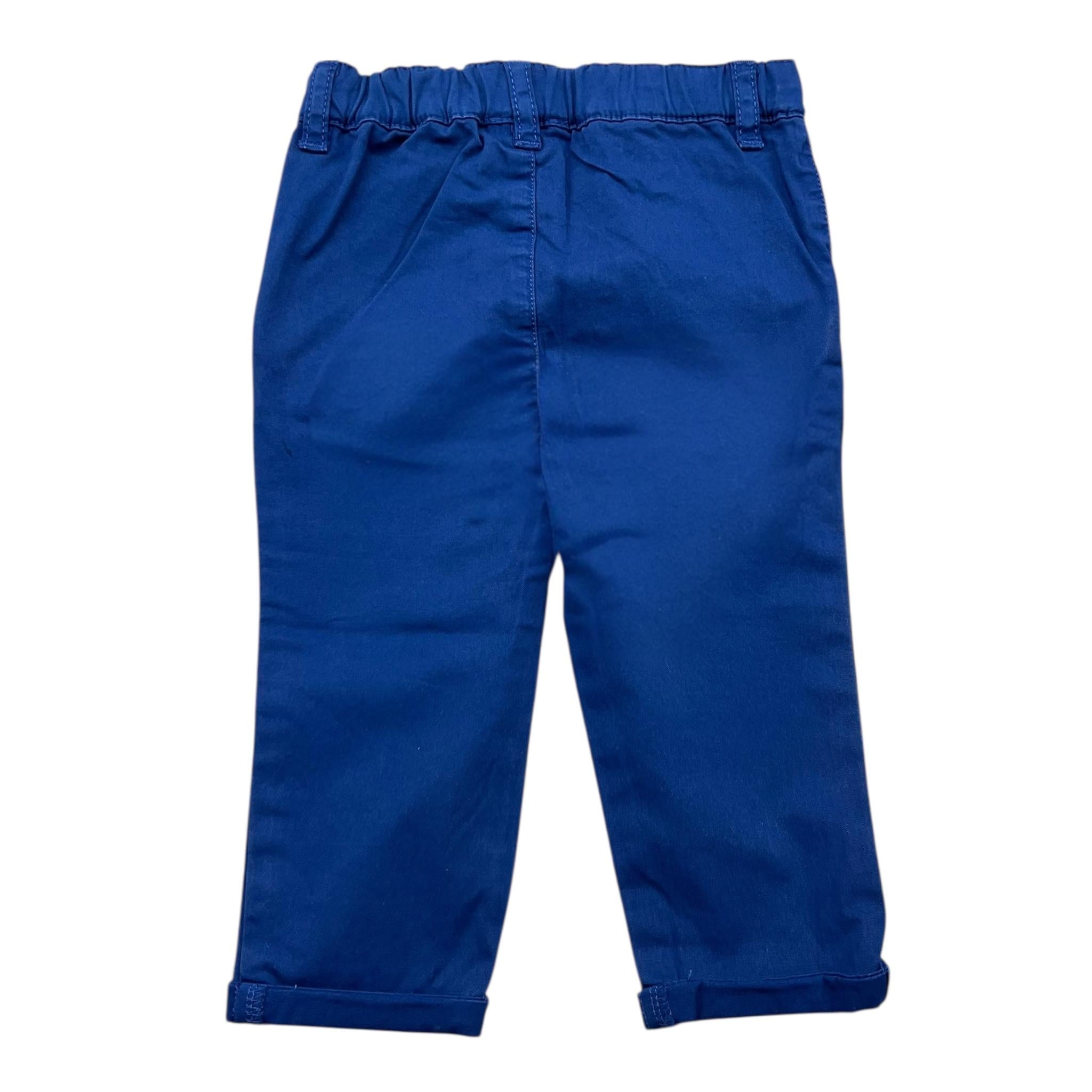 CARRE'MENT BEAU pantalone tinta unita con girovita regolabile Blu per Neonato Y04134 BLU CARRE'MENT BEAU 