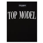 DOLCE & GABBANA t-shirt girocollo tinta unita con stampa in contrasto Nero per Bambino L5JTHM NERO DOLCE & GABBANA 