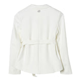 TWINSET giacca tinta unita con cintura Bianco per Bambina 242GJ2046 BIANCO TWINSET 