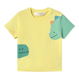 Mayoral T-Shirt Girocollo Tinta Unita con Stampa In Contrasto per Neonato 1037 GIALLO MAYORAL 