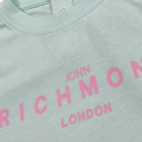 John Richmond Abito Tinta Unita con Stampa per Neonata RIP25005VE VERDE ACQUA JOHN RICHMOND 