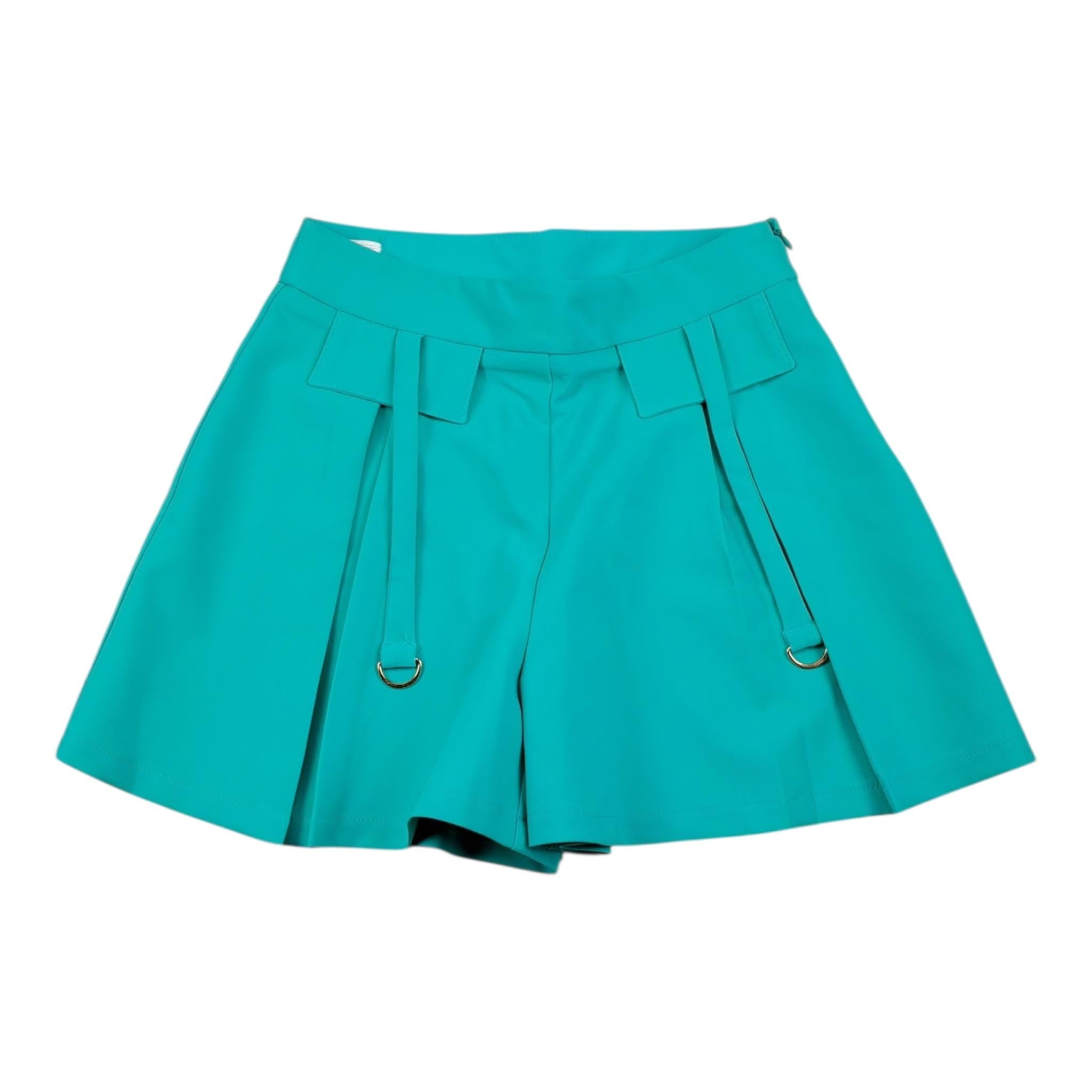 Naice Short Tinta Tinta Unita con Elastico In Vita per Bambina 24139 VERDE ACQUA NAICE 