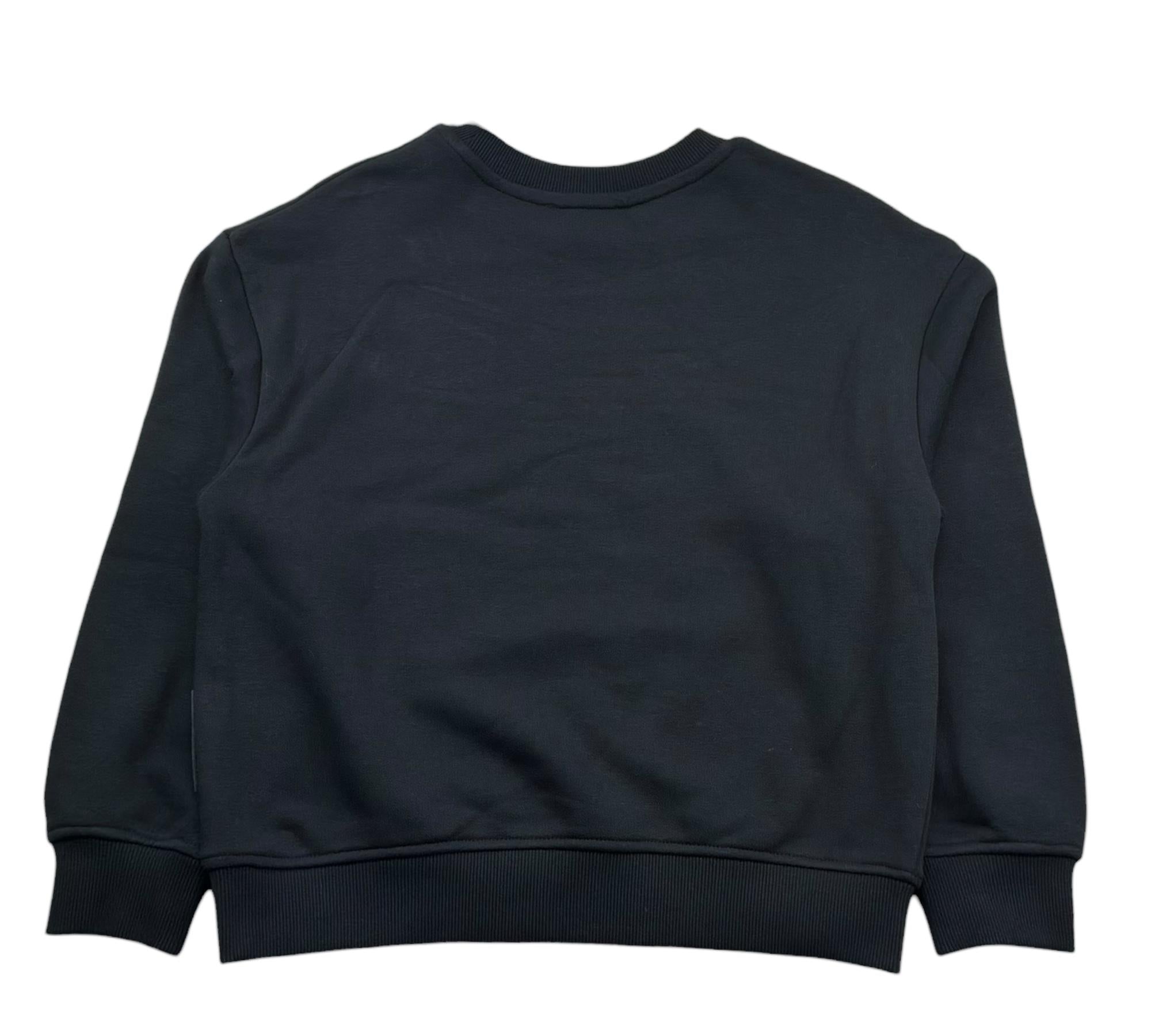 John Richmond Felpa Chiusa Girocollo Tinta Unita con Strass per Bambina RGP26204FE NERO JOHN RICHMOND 