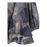 Etro Abito Manica Lunga Tinta Unita Stampa Fantasia per Bambina GW5A50 BLU ETRO 