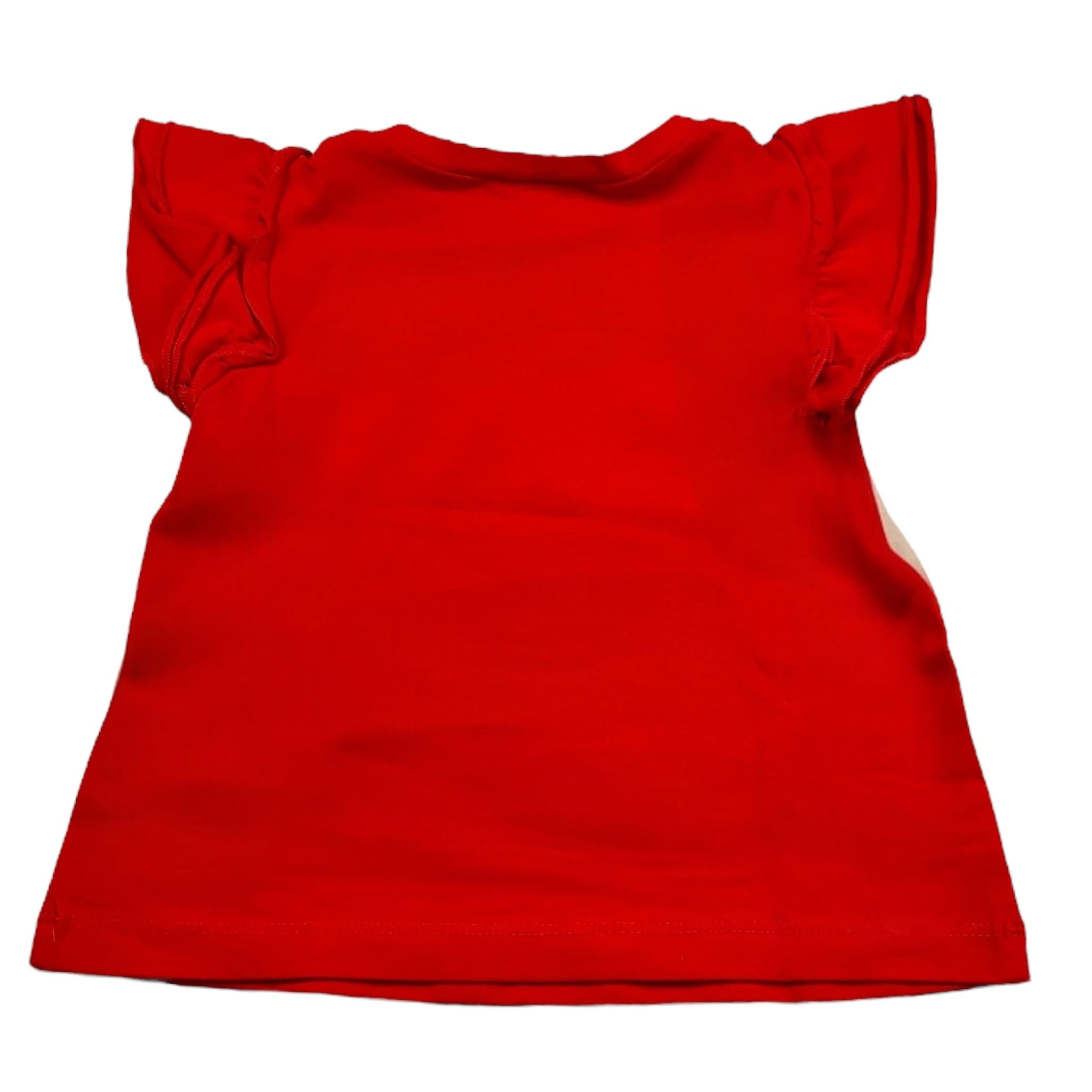 Liu Jo T-Shirt Girocollo Tinta Unita con Brillantini per Neonata KA4048 ROSSO LIU JO 