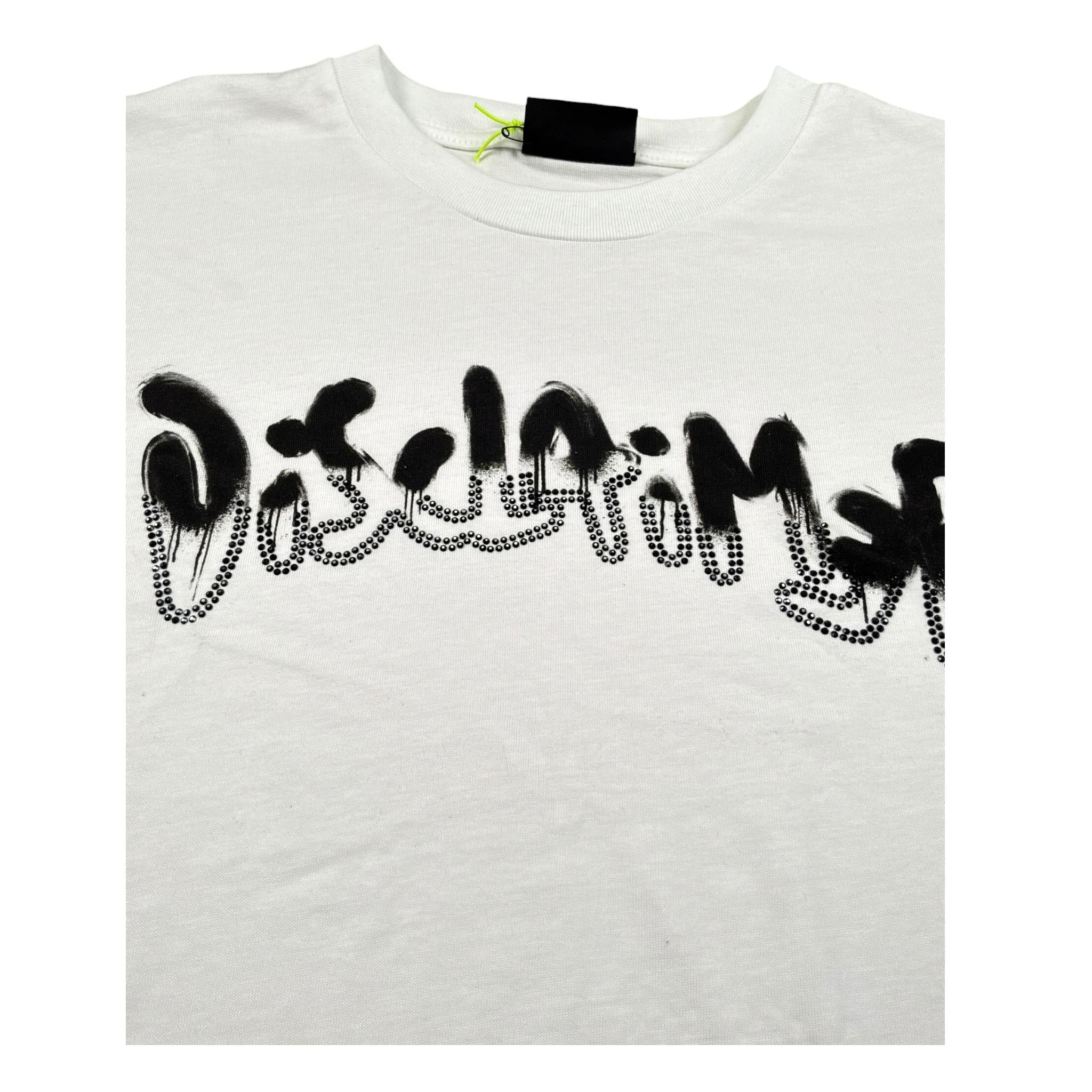 Disclaimer T-Shirt Girocollo Tinta Unita con Stampa per Bambina 25EDK58516 BIANCO DISCLAIMER 
