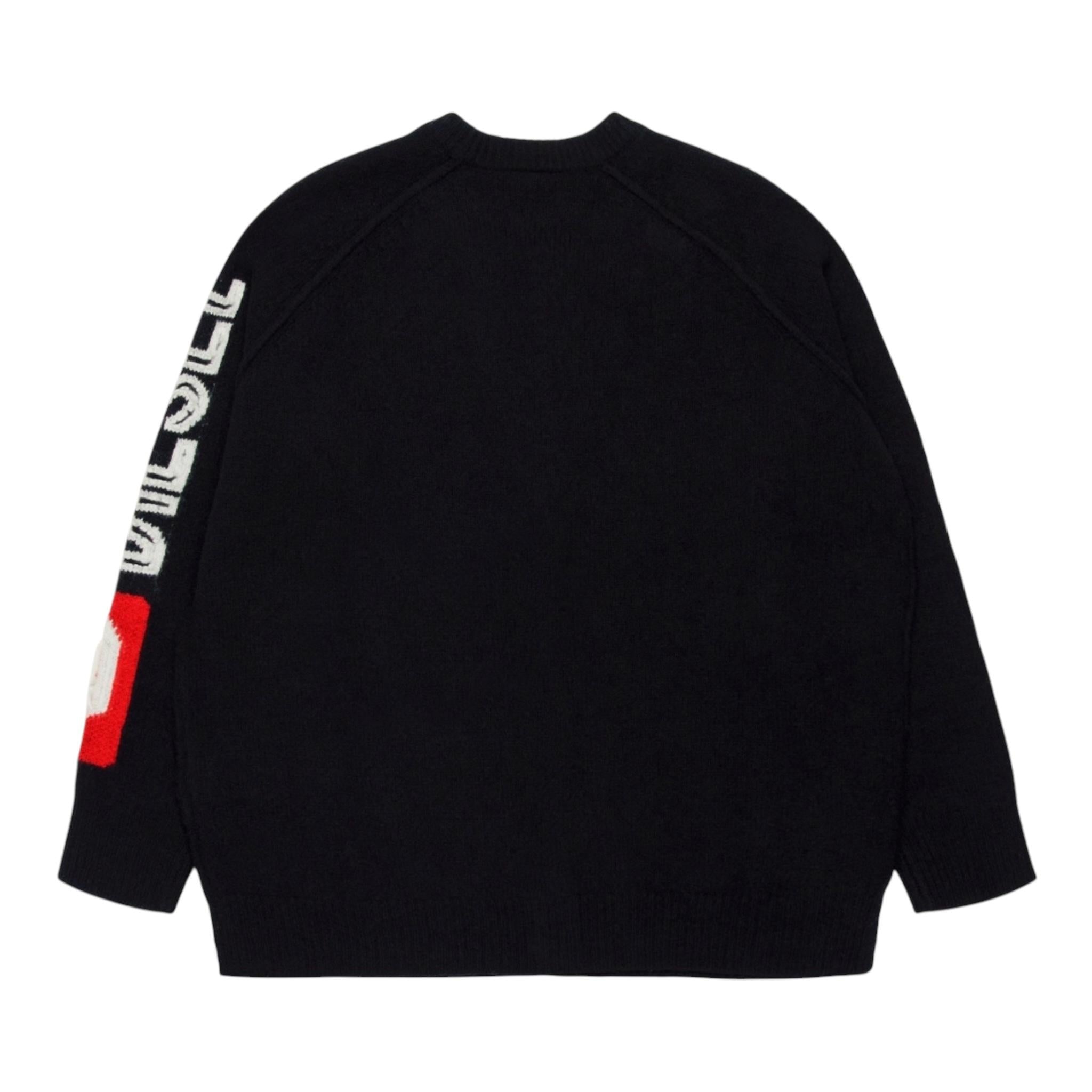 DIESEL cardigan tinta unita con stampa Nero per Bambino J02073 NERO DIESEL 